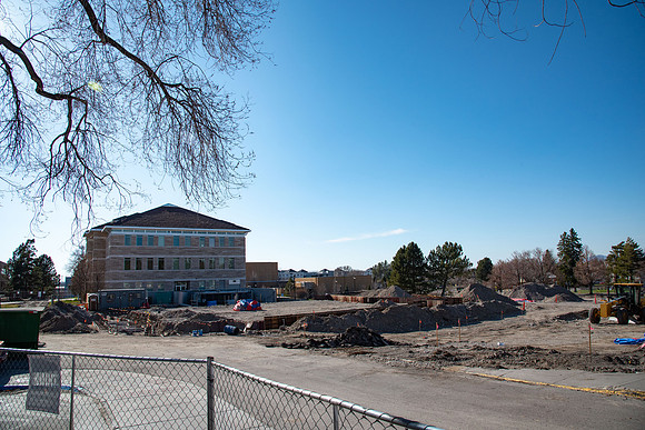 Foundation for the ceramic lab building where the Kirkham Building use to stand.