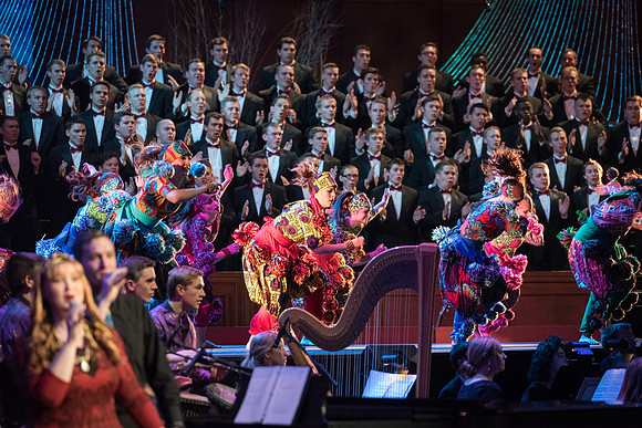 David Archuleta and Nathan Pacheco were the featured guests at BYU-Idaho's annual Christmas concert in the BYU-Idaho Center. They performed with the Symphony Orchestra, combined choirs, and other stud