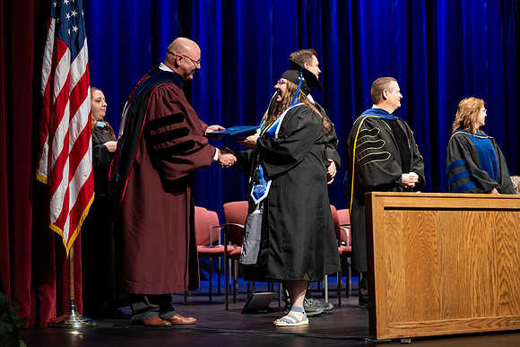 Graduates during convocation for the College of Academic Success & Interdisciplinary Studies.