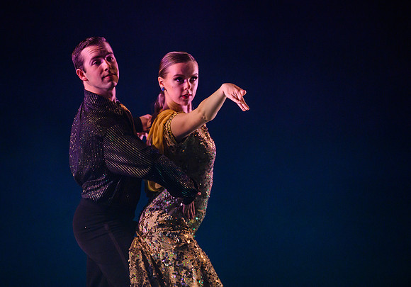 The Department of Theatre and Dance colorful Extravadance performance. Held in the Snow Drama Theatre.
