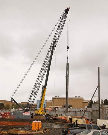 Construction on the Auditorium, later named the BYU-Idaho Center.