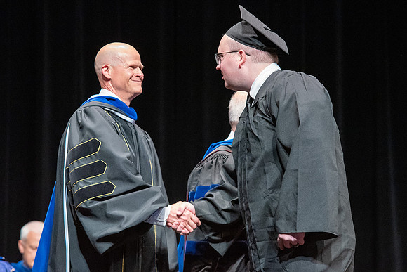 Graduates during convocation of the College of Physical Sciences and Engineering.