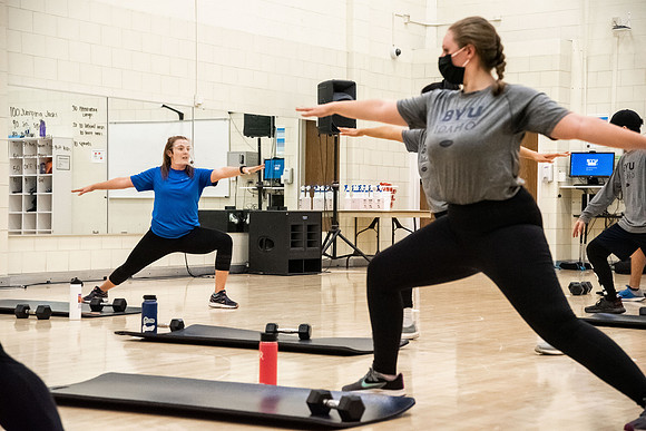Students Participating in  HIIT fitness class- Sept 2020