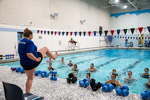 Students Participating in Water Aerobics - Sept 2020