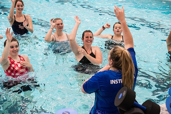 Students Participating in Water Aerobics - Sept 2020