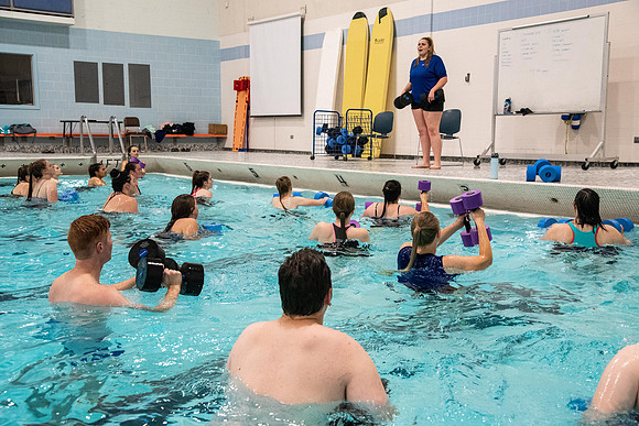 Students Participating in Water Aerobics - Sept 2020