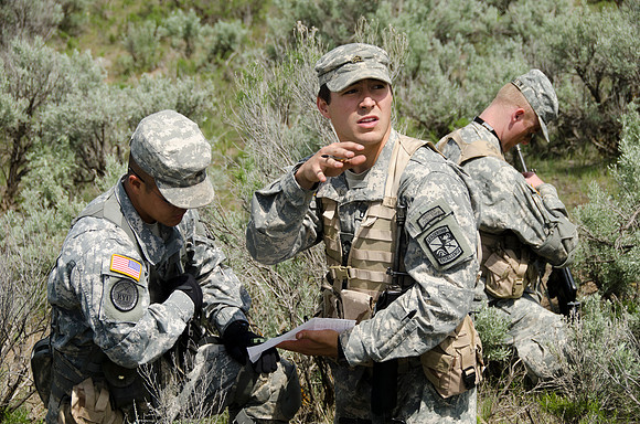 ROTC does some training West of R Mountain.