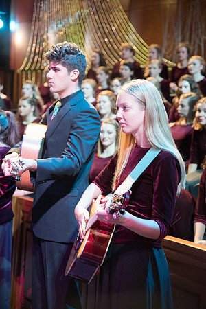 David Archuleta and Nathan Pacheco were the featured guests at BYU-Idaho's annual Christmas concert in the BYU-Idaho Center. They performed with the Symphony Orchestra, combined choirs, and other stud
