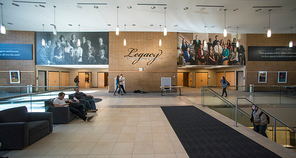 Legacy Hall in the Manwaring Center received some additional art work creating a lasting tribute to the ongoing Sprit of Ricks here at BYU-Idaho.  Two new show cases were added to Legacy Hall to pay t