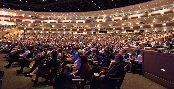 The BYU-Idaho Vocal Union performs for the Musical Number during the Devotional with Elder Dale G. Renlund of the Quorum of the Twelve Apostles.