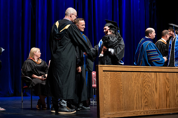 Graduates during convocation for the College of Performing and Visual Arts.