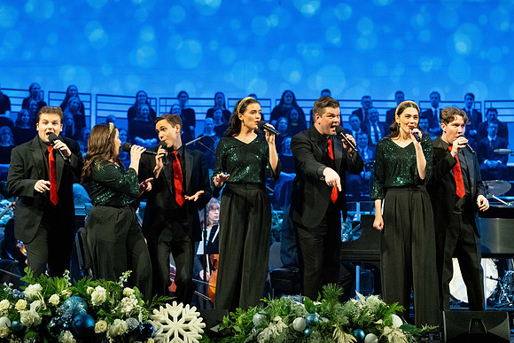 Laura Osnes performs during the Christmas concert with BYUI Student music programs.