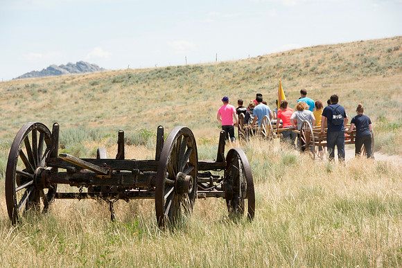 Martin's Cove, a place of refuge for handcart pioneers who were caught in an early winter storm en-route to Salt Lake City, UT.