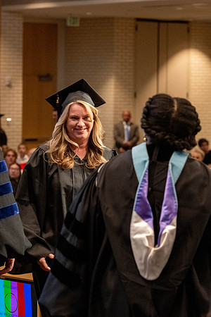 Students graduate from the College of Language and Letters, in the Taylor Building.
