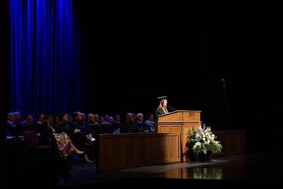 Students graduate from the College of Physical Sciences & Engineering, in the Hart Building.