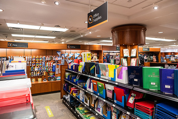 Photos of the interior of the Bookstore.