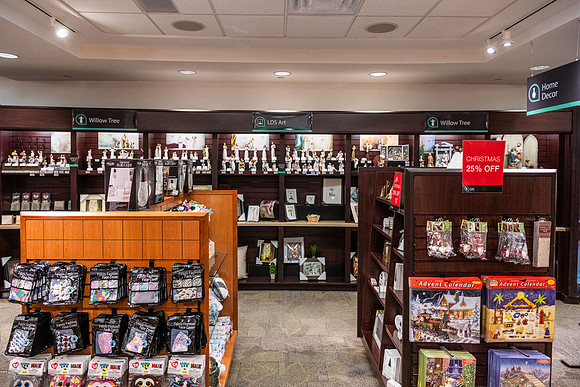 Photos of the interior of the Bookstore.
