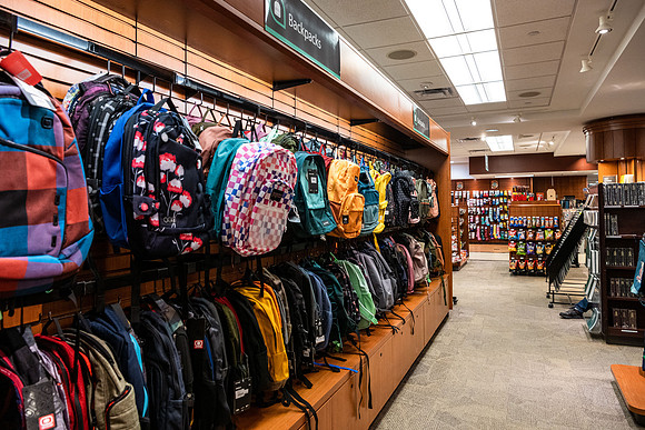Photos of the interior of the Bookstore.