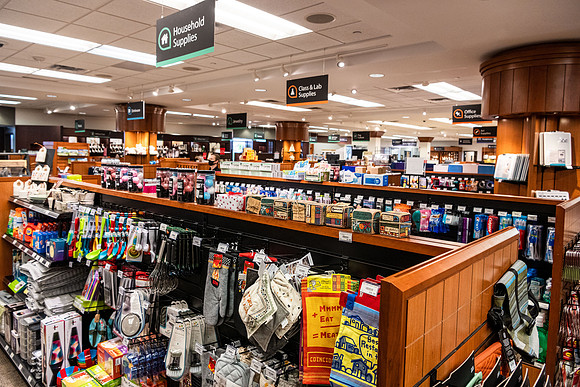 Photos of the interior of the Bookstore.