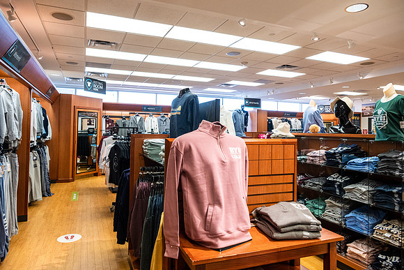 Photos of the interior of the Bookstore.