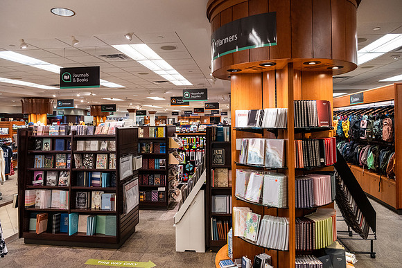Photos of the interior of the Bookstore.