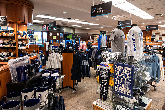Photos of the interior of the Bookstore.