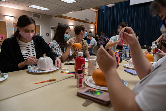 Students participate in a Halloween party as part of the special needs program