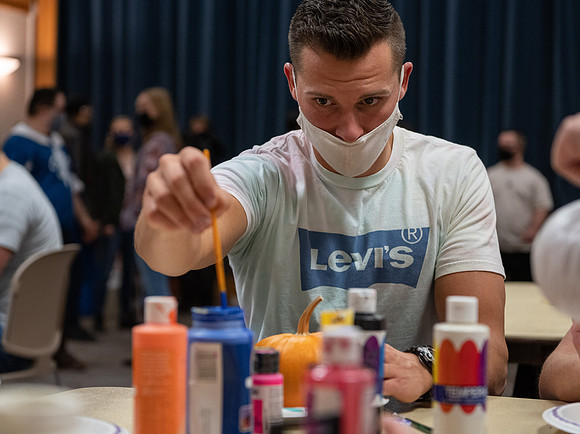 Students participate in a Halloween party as part of the special needs program