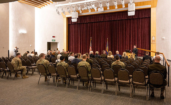 BYU-Idaho Army Reserve Officer Training Corps Fall Commissioning for Nathan Adams, Seth Gohnert and Greg Lachaga.