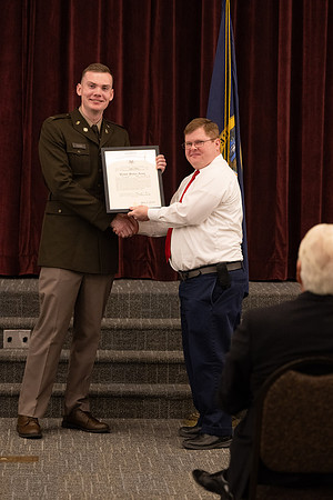 BYU-Idaho Army Reserve Officer Training Corps Fall Commissioning for Nathan Adams, Seth Gohnert and Greg Lachaga.