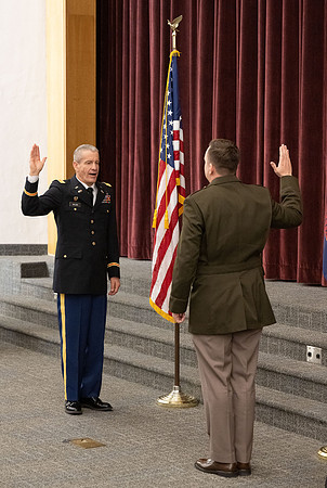 BYU-Idaho Army Reserve Officer Training Corps Fall Commissioning for Nathan Adams, Seth Gohnert and Greg Lachaga.