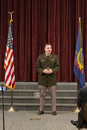 BYU-Idaho Army Reserve Officer Training Corps Fall Commissioning for Nathan Adams, Seth Gohnert and Greg Lachaga.