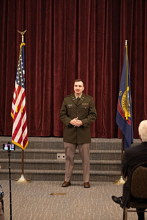 BYU-Idaho Army Reserve Officer Training Corps Fall Commissioning for Nathan Adams, Seth Gohnert and Greg Lachaga.