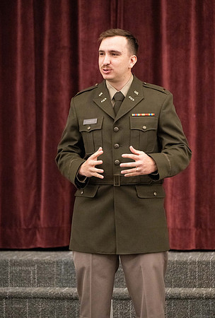 BYU-Idaho Army Reserve Officer Training Corps Fall Commissioning for Nathan Adams, Seth Gohnert and Greg Lachaga.