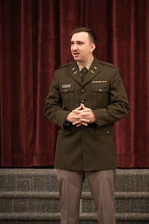 BYU-Idaho Army Reserve Officer Training Corps Fall Commissioning for Nathan Adams, Seth Gohnert and Greg Lachaga.