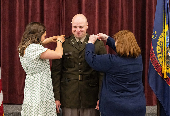 BYU-Idaho Army Reserve Officer Training Corps Fall Commissioning for Nathan Adams, Seth Gohnert and Greg Lachaga.
