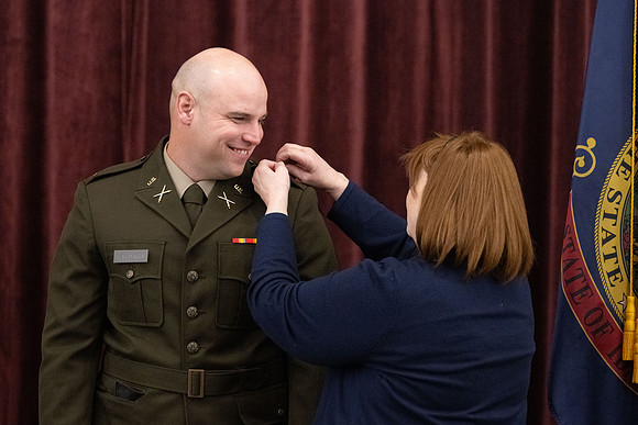 BYU-Idaho Army Reserve Officer Training Corps Fall Commissioning for Nathan Adams, Seth Gohnert and Greg Lachaga.