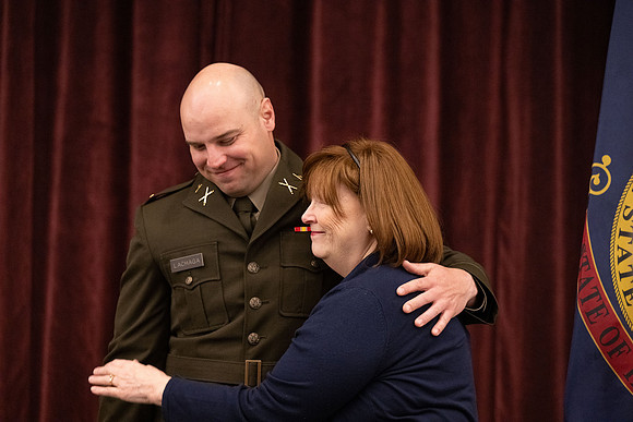 BYU-Idaho Army Reserve Officer Training Corps Fall Commissioning for Nathan Adams, Seth Gohnert and Greg Lachaga.