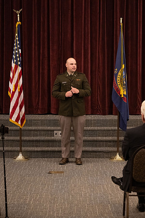 BYU-Idaho Army Reserve Officer Training Corps Fall Commissioning for Nathan Adams, Seth Gohnert and Greg Lachaga.