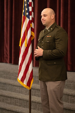 BYU-Idaho Army Reserve Officer Training Corps Fall Commissioning for Nathan Adams, Seth Gohnert and Greg Lachaga.
