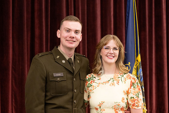 BYU-Idaho Army Reserve Officer Training Corps Fall Commissioning for Nathan Adams, Seth Gohnert and Greg Lachaga.