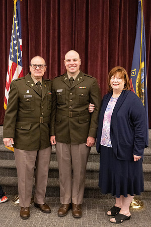 BYU-Idaho Army Reserve Officer Training Corps Fall Commissioning for Nathan Adams, Seth Gohnert and Greg Lachaga.