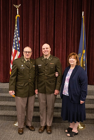 BYU-Idaho Army Reserve Officer Training Corps Fall Commissioning for Nathan Adams, Seth Gohnert and Greg Lachaga.