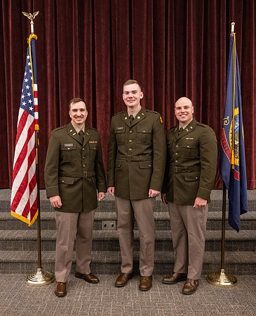 BYU-Idaho Army Reserve Officer Training Corps Fall Commissioning for Nathan Adams, Seth Gohnert and Greg Lachaga.
