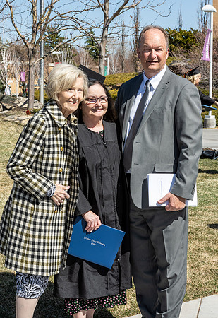 Graduates outside the Taylor Building