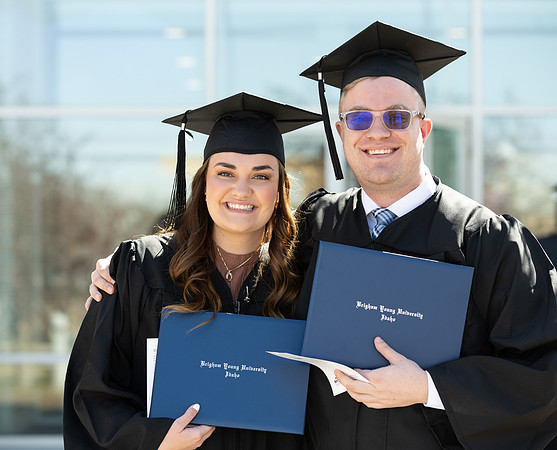 Graduates outside the Taylor Building