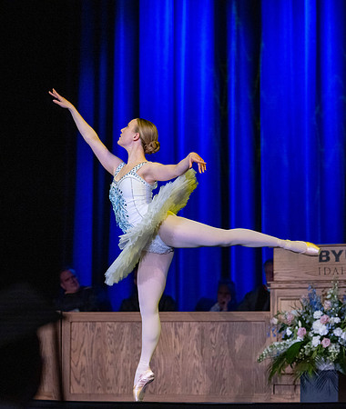 Sariah Adair performs a dance at the Performing and Visual Arts convocation.