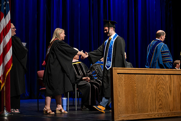 Graduates during convocation for the College of Performing and Visual Arts.