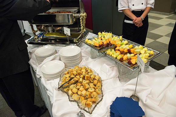 President Clark G.Gilbert meets with members of the President's Club for an evening of good food, entertainment and enlightenment.