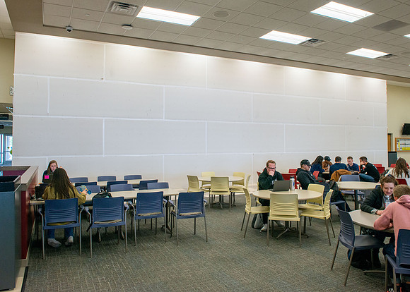 Construction inside the MC Building.